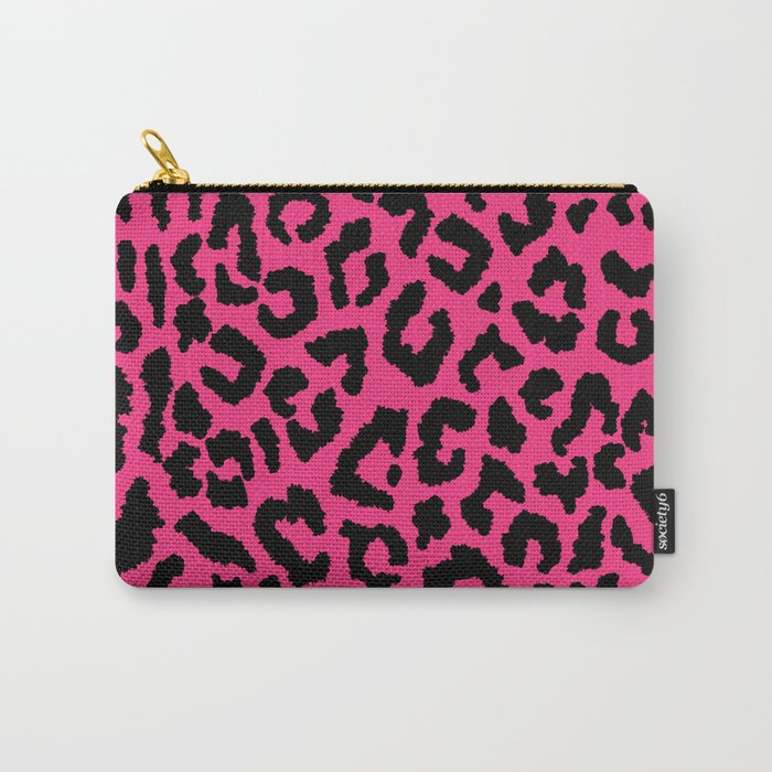 2000s leopard-black on hot pink Carry All Pouch