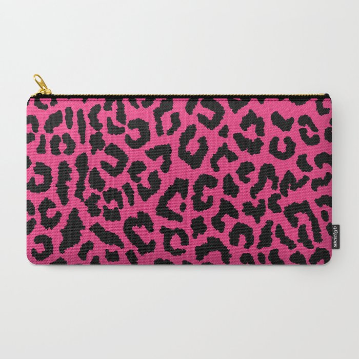 2000s leopard-black on hot pink Carry All Pouch