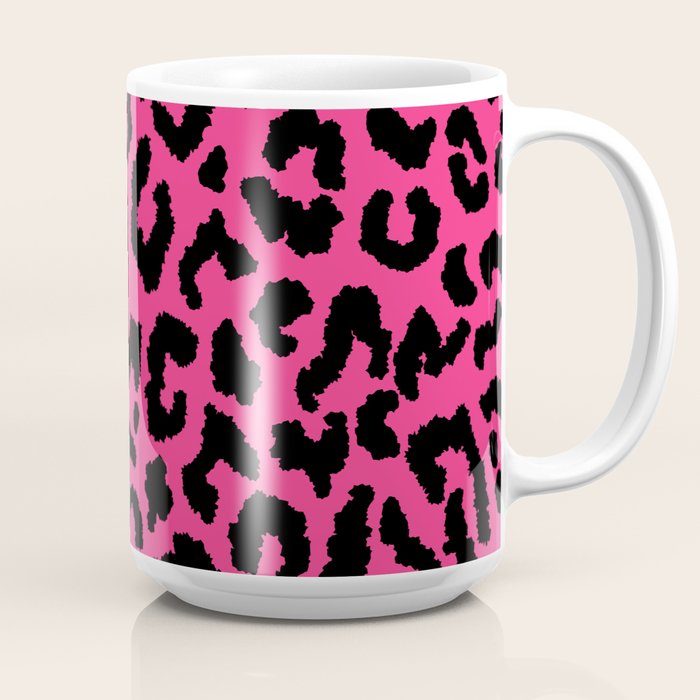 2000s leopard-black on hot pink Coffee Mug