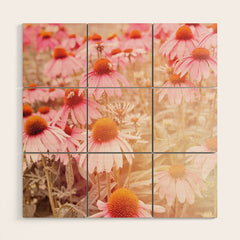 37 Flowers Wood Wall Art