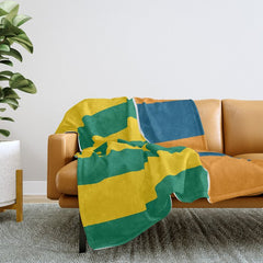 1970s Retro Stripes Throw Blanket
