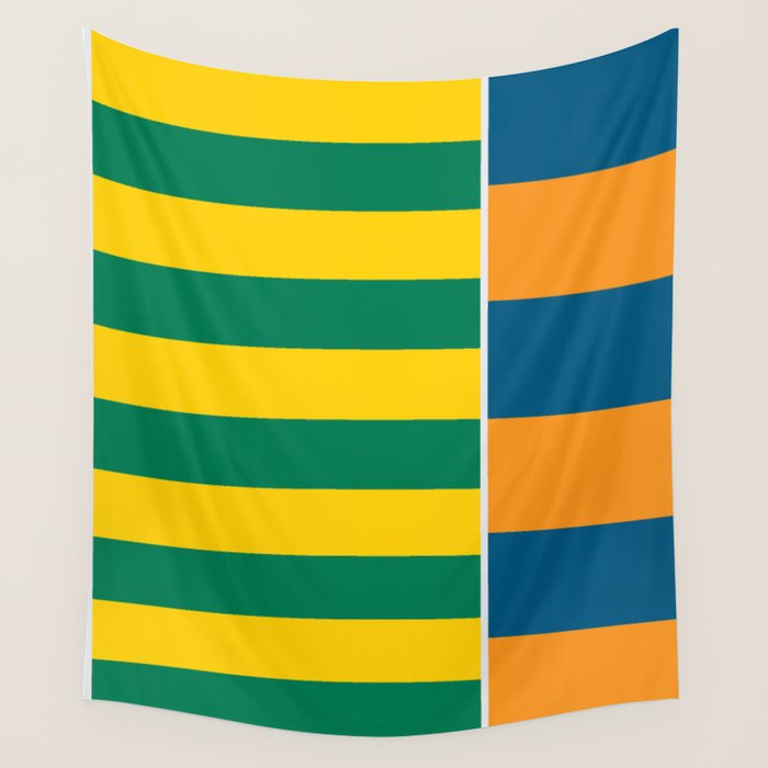 1970s Retro Stripes Wall Tapestry