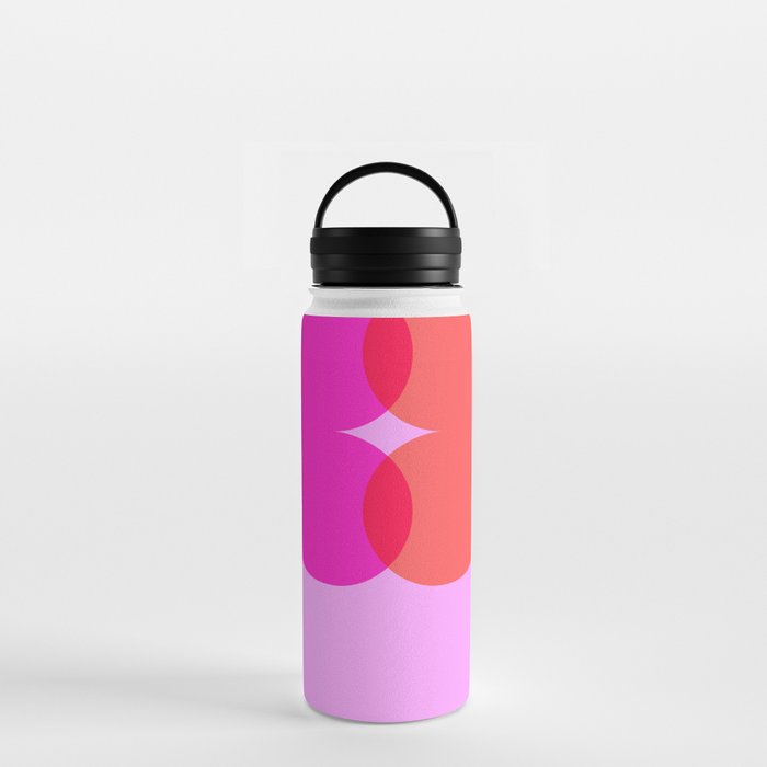 BISOU' Vibrant Minimal French Love kiss Art Water Bottle