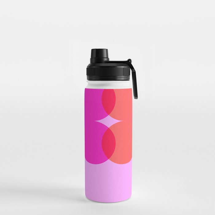 BISOU' Vibrant Minimal French Love kiss Art Water Bottle