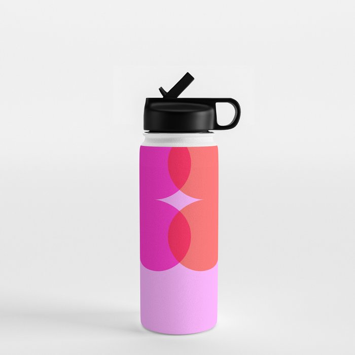 BISOU' Vibrant Minimal French Love kiss Art Water Bottle