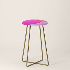 BISOU' Vibrant Minimal French Love kiss Art Stool
