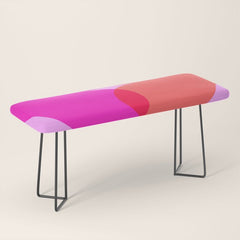 BISOU' Vibrant Minimal French Love kiss Art Bench