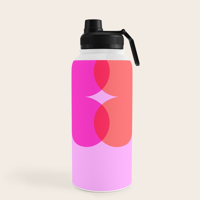 BISOU' Vibrant Minimal French Love kiss Art Water Bottle