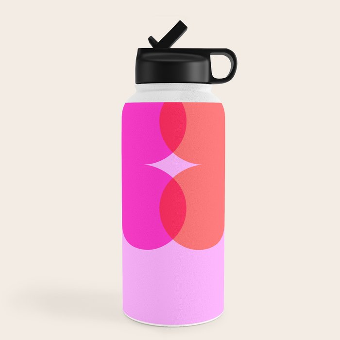 BISOU' Vibrant Minimal French Love kiss Art Water Bottle