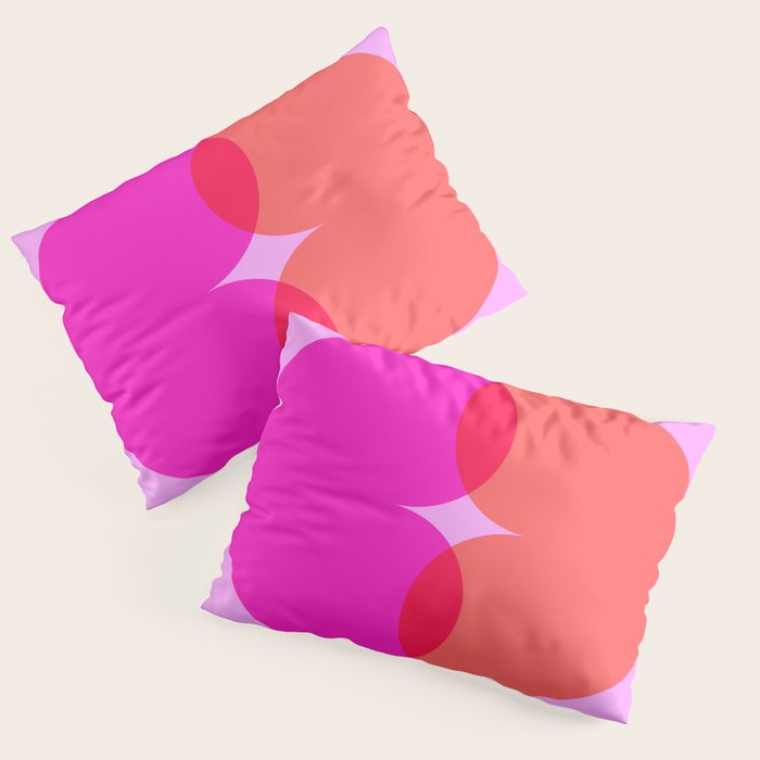 BISOU' Vibrant Minimal French Love kiss Art Pillow Sham