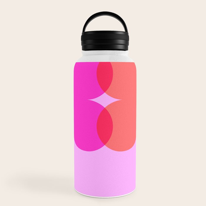 BISOU' Vibrant Minimal French Love kiss Art Water Bottle