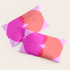 BISOU' Vibrant Minimal French Love kiss Art Pillow Sham