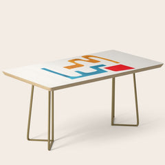Falling Down' Paper Collage Fun Colorful Shapes Mid Century Minimal Abstract Art by Ejaaz Haniff Coffee Table