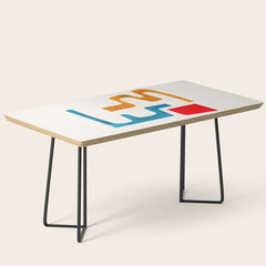 Falling Down' Paper Collage Fun Colorful Shapes Mid Century Minimal Abstract Art by Ejaaz Haniff Coffee Table