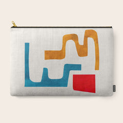 Falling Down' Paper Collage Fun Colorful Shapes Mid Century Minimal Abstract Art by Ejaaz Haniff Carry All Pouch