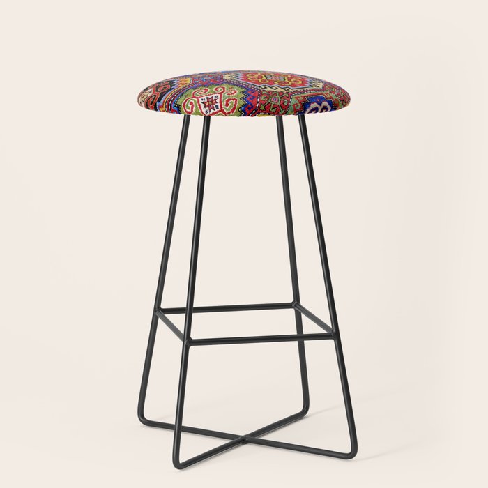 19th Century Armenian Kazak dated 1896 Stool