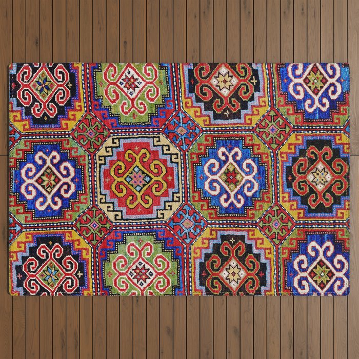 19th Century Armenian Kazak dated 1896 Outdoor Rug