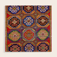 19th Century Armenian Kazak dated 1896 Wood Wall Art