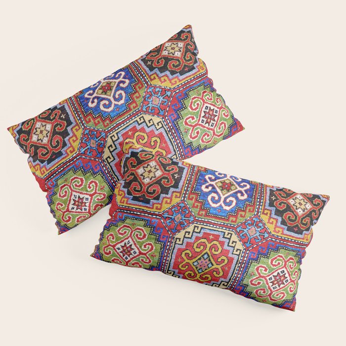 19th Century Armenian Kazak dated 1896 Pillow Sham
