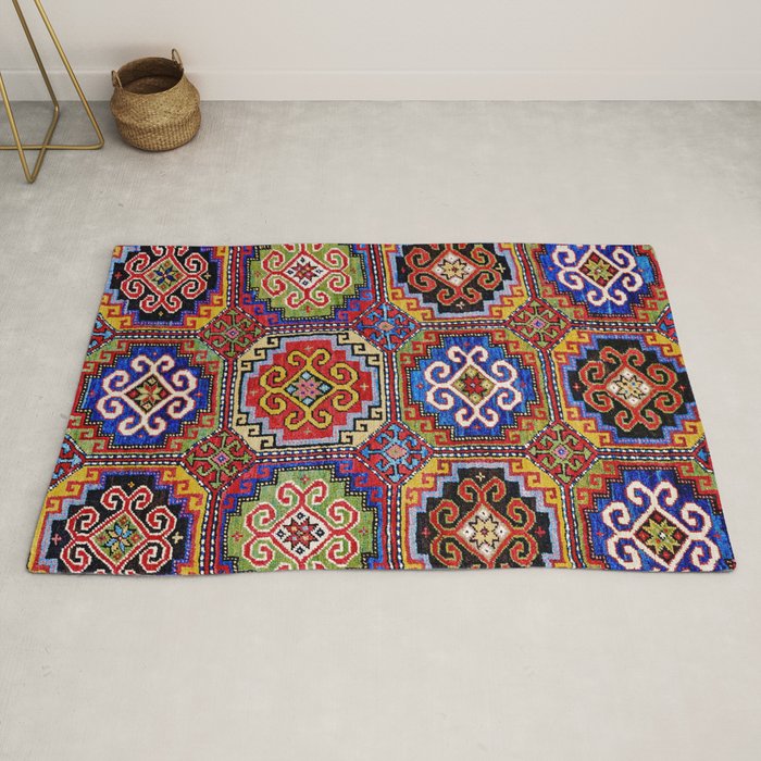 19th Century Armenian Kazak dated 1896 Rug