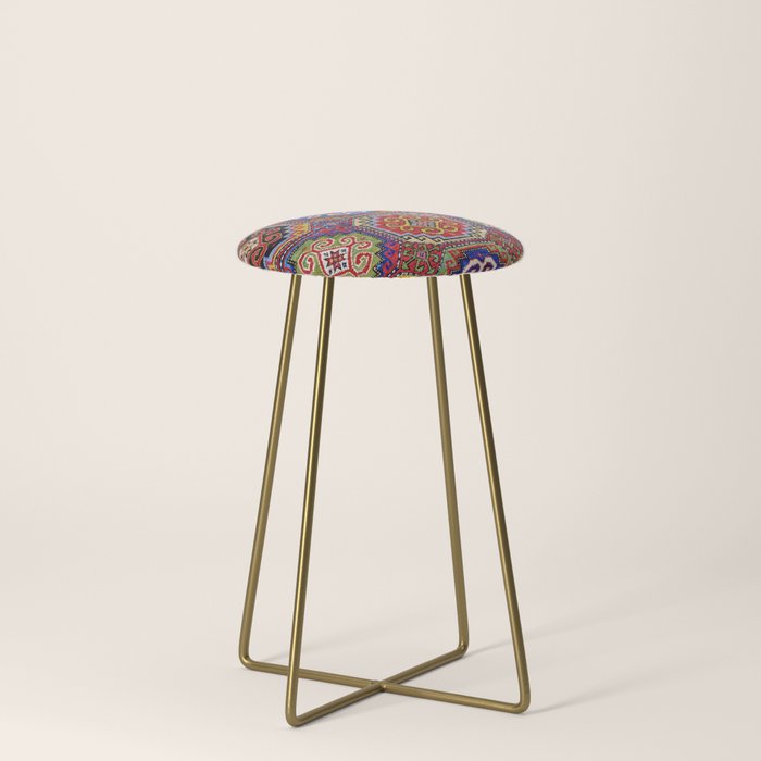 19th Century Armenian Kazak dated 1896 Stool