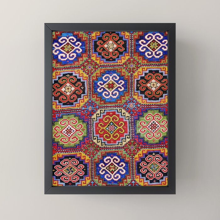 19th Century Armenian Kazak dated 1896 Mini Art Print