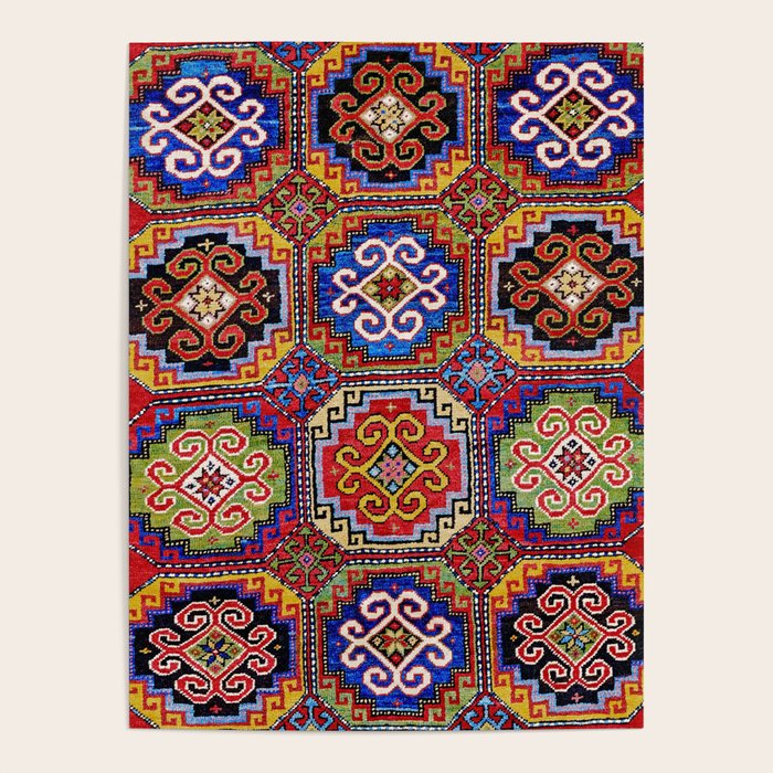 19th Century Armenian Kazak dated 1896 Poster