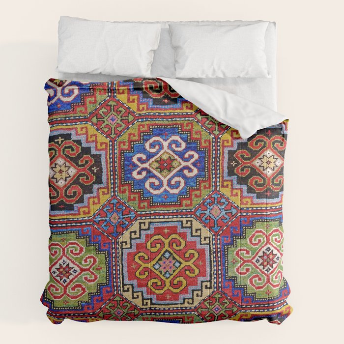 19th Century Armenian Kazak dated 1896 Comforter