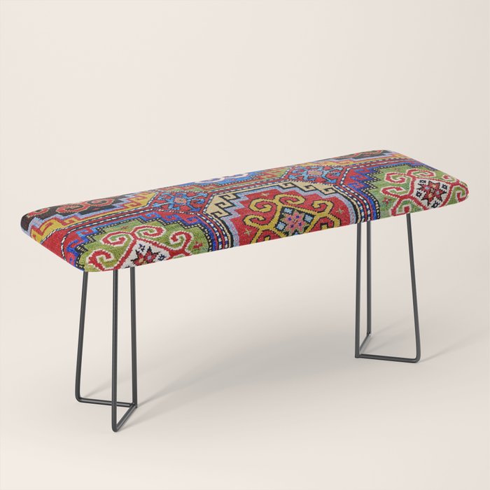 19th Century Armenian Kazak dated 1896 Bench