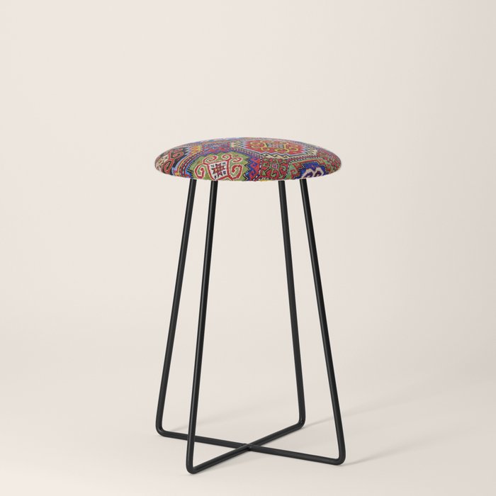 19th Century Armenian Kazak dated 1896 Stool