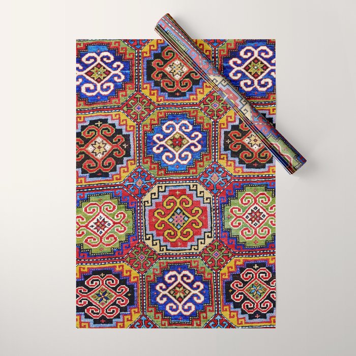 19th Century Armenian Kazak dated 1896 Wrapping Paper
