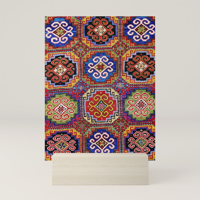 19th Century Armenian Kazak dated 1896 Mini Art Print