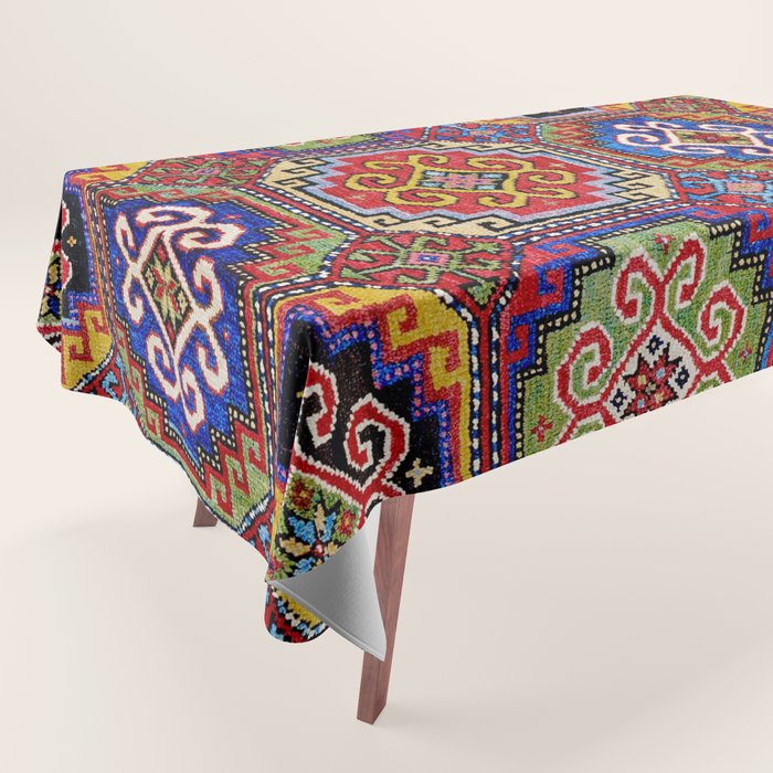 19th Century Armenian Kazak dated 1896 Tablecloth