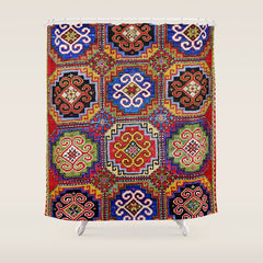 19th Century Armenian Kazak dated 1896 Shower Curtain