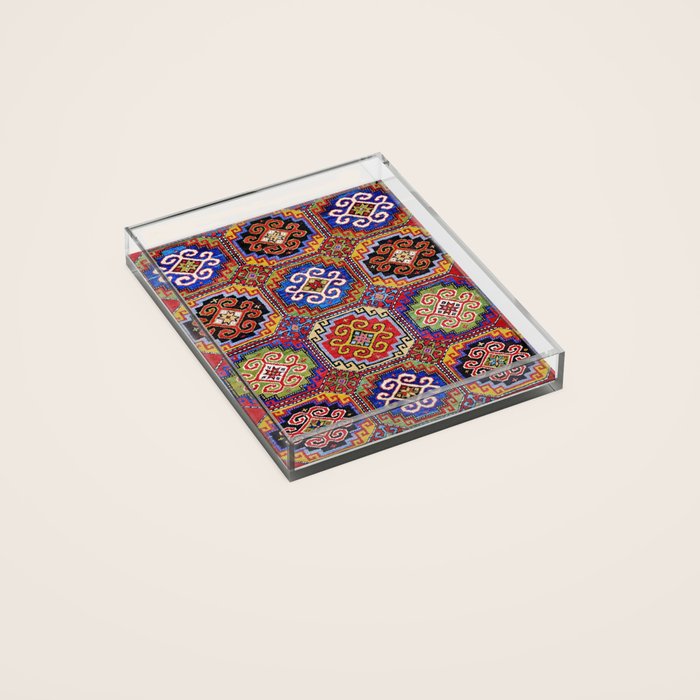 19th Century Armenian Kazak dated 1896 Acrylic Tray