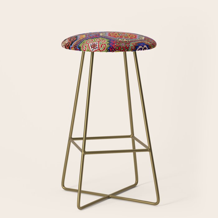 19th Century Armenian Kazak dated 1896 Stool