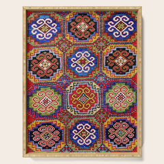 19th Century Armenian Kazak dated 1896 Serving Tray