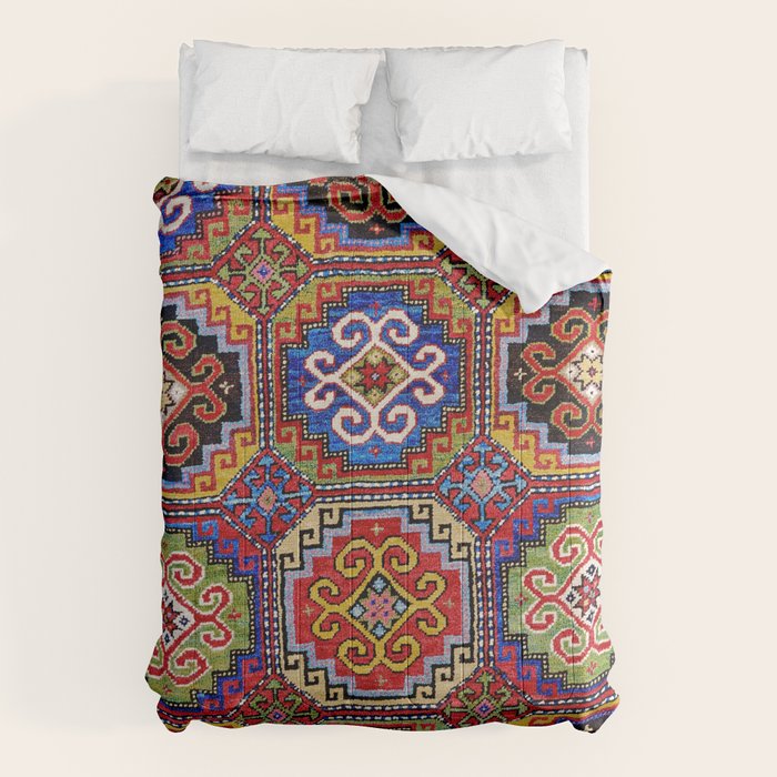 19th Century Armenian Kazak dated 1896 Comforter