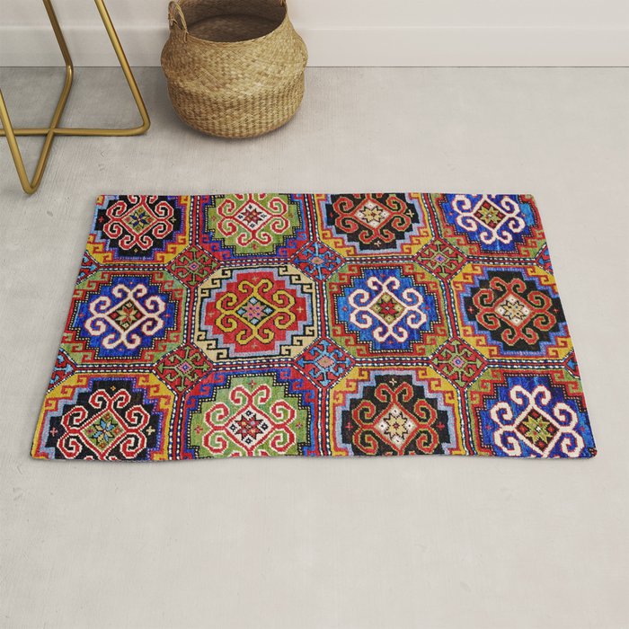 19th Century Armenian Kazak dated 1896 Rug