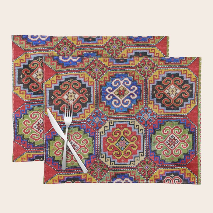 19th Century Armenian Kazak dated 1896 Placemat