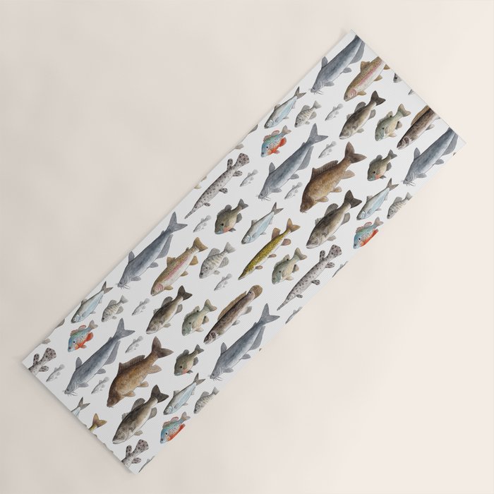 A Few Freshwater Fish Yoga Mat