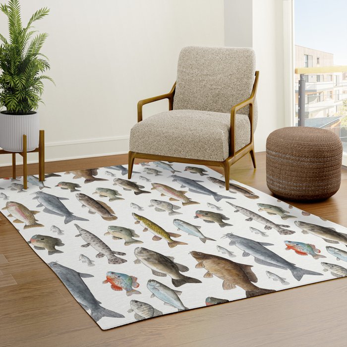 A Few Freshwater Fish Rug