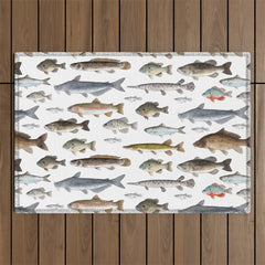 A Few Freshwater Fish Outdoor Rug