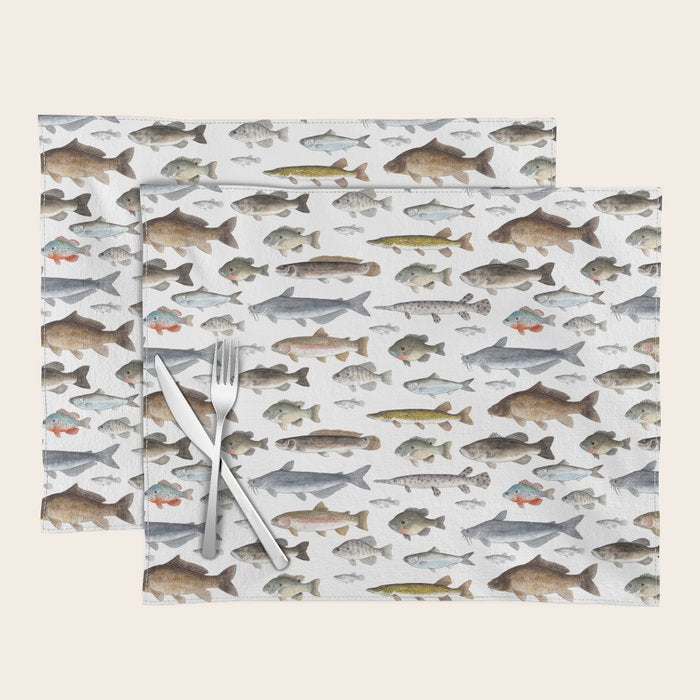 A Few Freshwater Fish Placemat