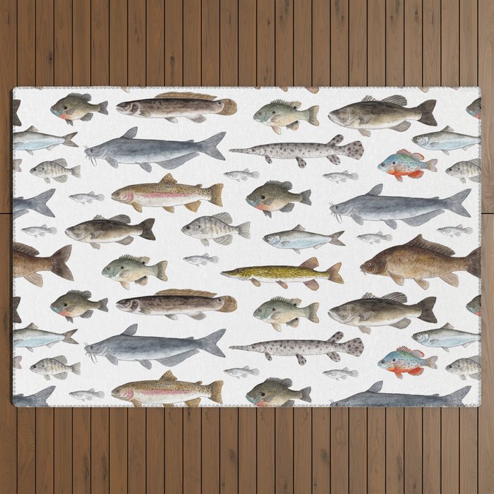 A Few Freshwater Fish Outdoor Rug