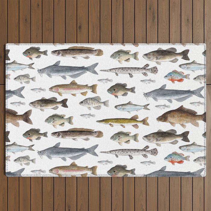 A Few Freshwater Fish Outdoor Rug