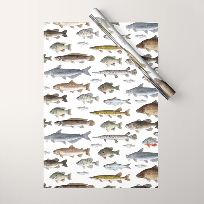A Few Freshwater Fish Wrapping Paper