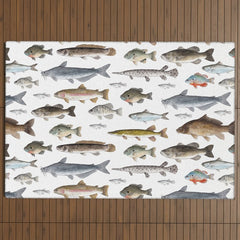 A Few Freshwater Fish Outdoor Rug