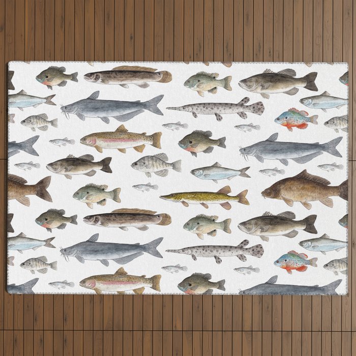 A Few Freshwater Fish Outdoor Rug