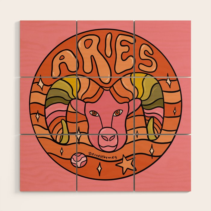 2020 Aries Wood Wall Art